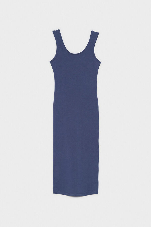 Springfield Midi-Kleid Strickgewebe blau