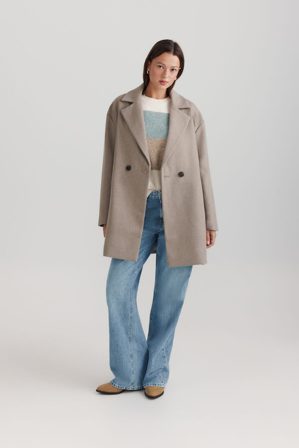 Springfield Soft touch button coat nude