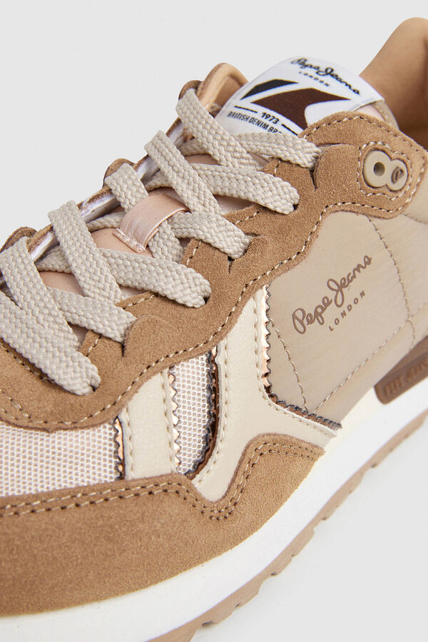 Pepe Jeans Retro running trainers beige