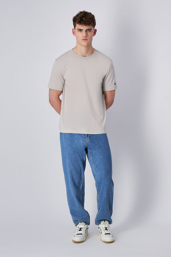 Champion Pacote de 2 camisetas masculinas de algod&atilde;o bege