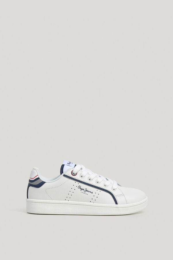 Pepe Jeans Logo tennis style sneaker white