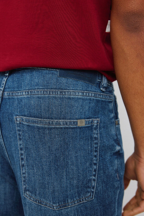 Springfield Dark ultralight wash slim fit jeans blue