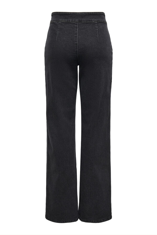 JDY Jeans wideleg tiro alto gris