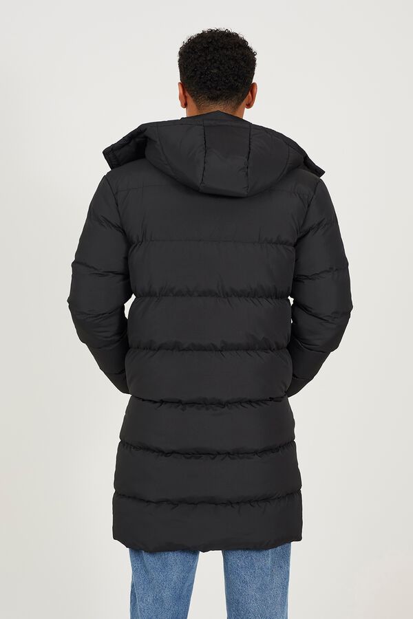 Brave Soul Puffer jacket with hood black