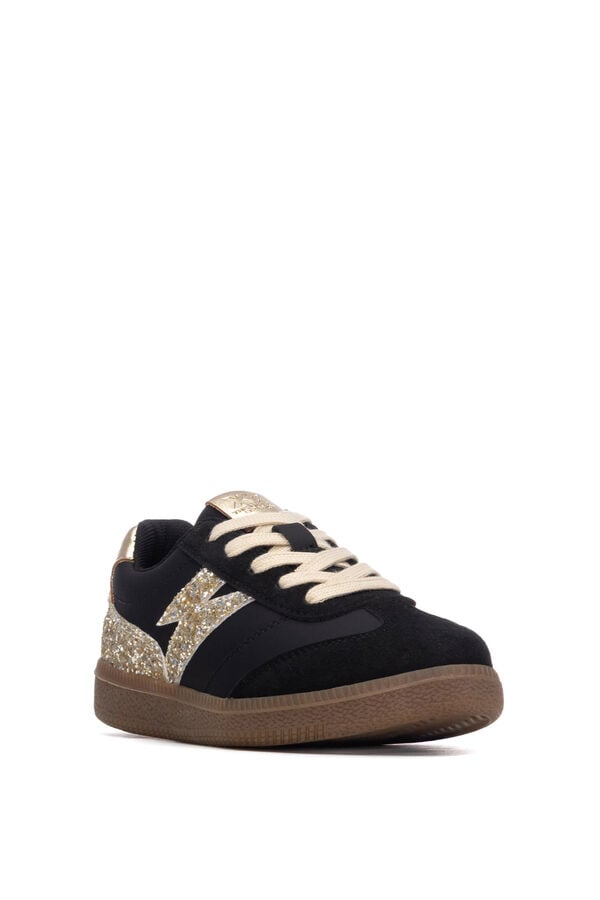 XTI Non-slip lace-up sneaker black