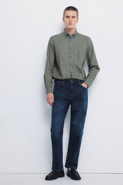 Springfield Cal&ccedil;a jeans reta com lavagem escura