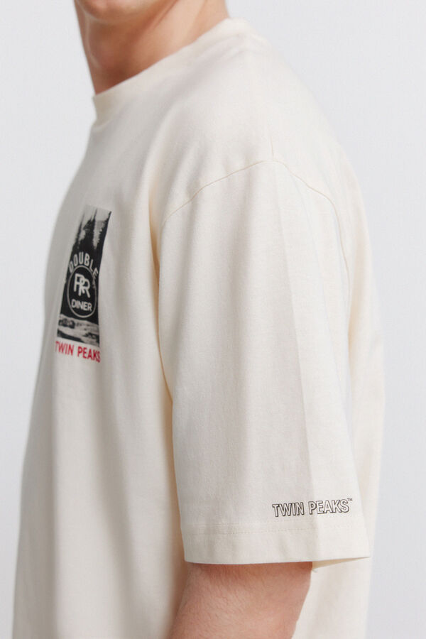 Springfield Camiseta Twin Peaks blanco