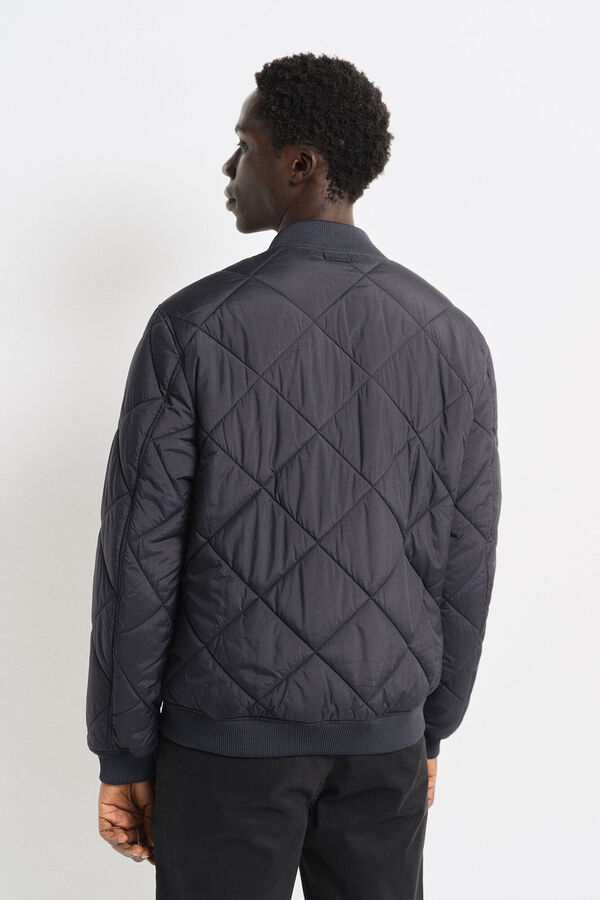 Springfield Quilted bomber jacket blue