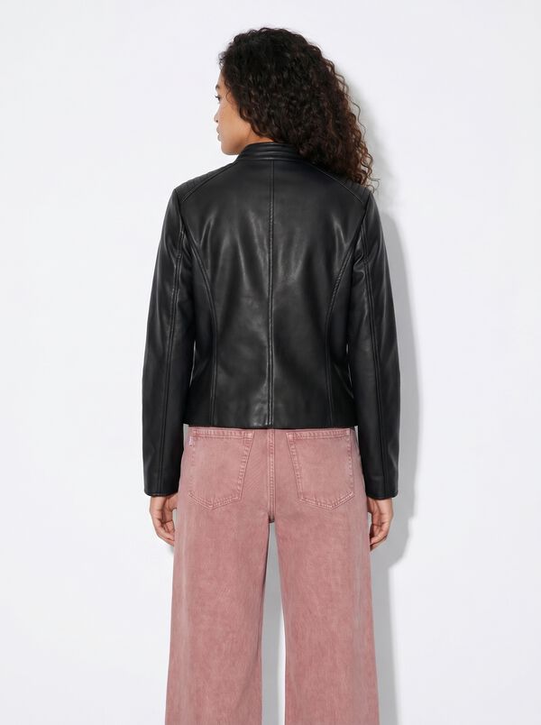Tiffosi Faux Leather Jacket black