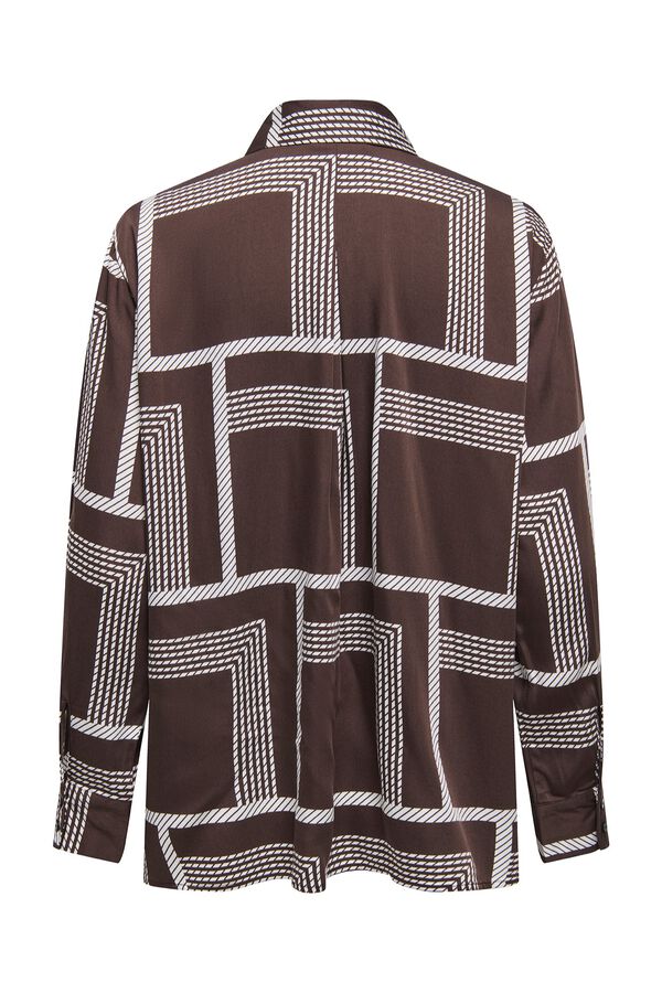 Only Geometric print shirt brown