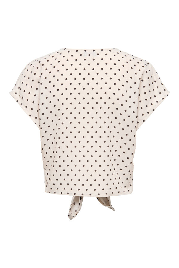 Only Polka-dot short sleeve shirt brown