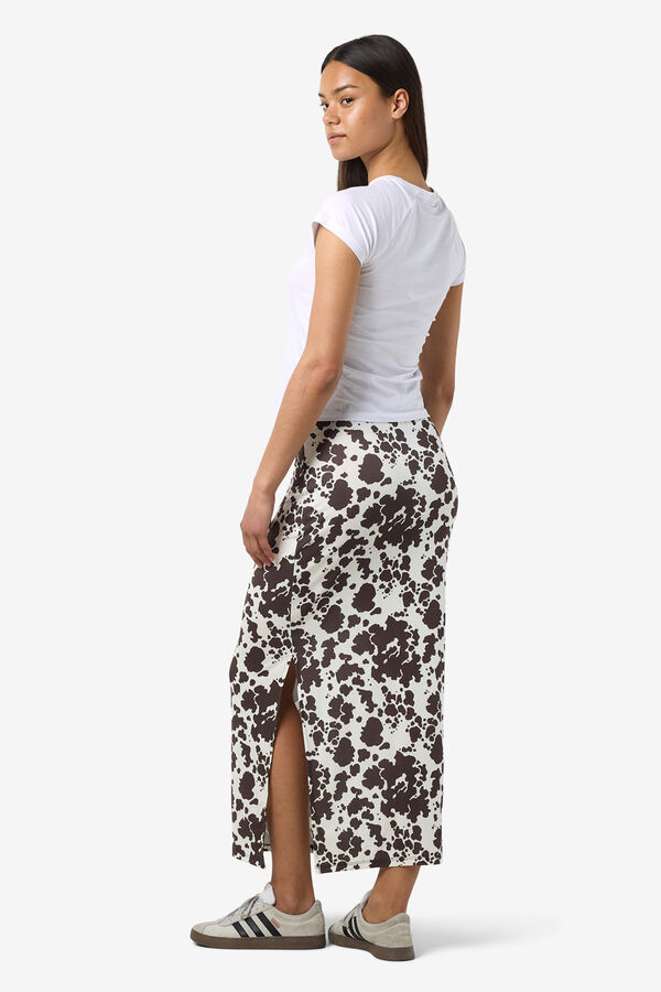 Noisy May Falda midi vaca gris