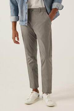 Springfield Pantalon chino micro-imprim&eacute;. gris