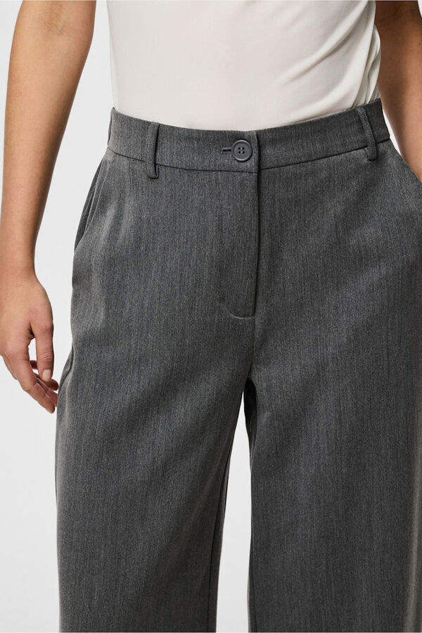 Pieces Pantal&oacute;n traje wide gris