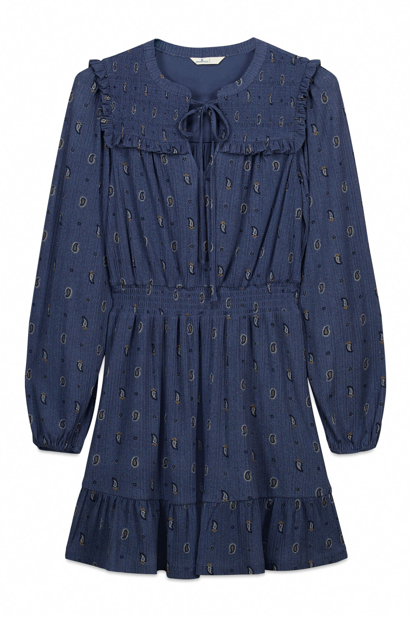 Springfield Robe courte &agrave; manches longues &agrave; volants