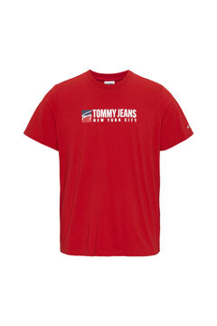 Springfield Tommy Jeans short-sleeved T-shirt with logo royal red