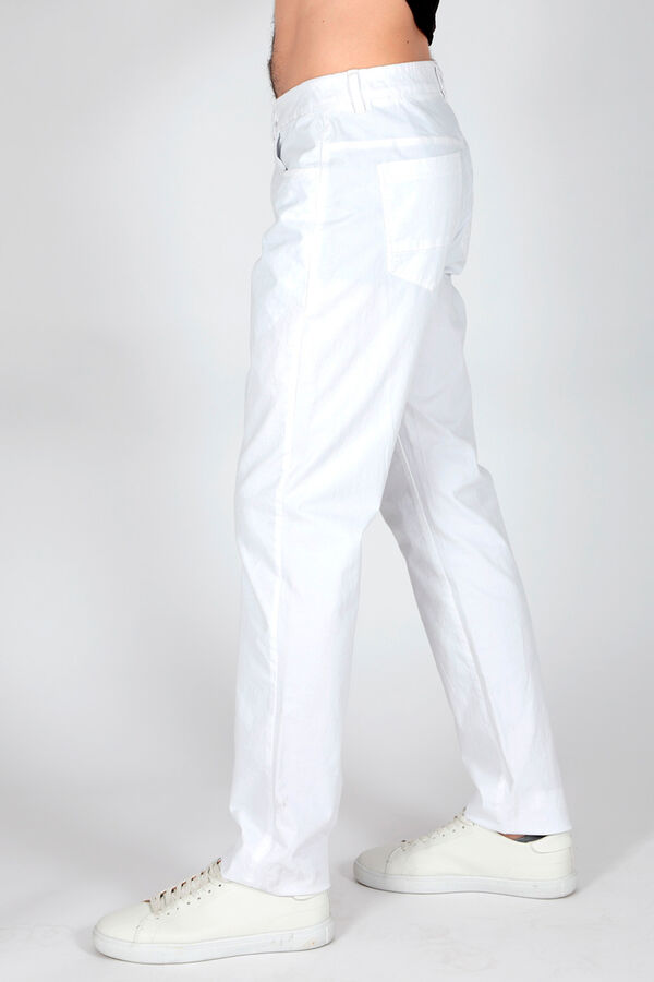 Springfield Pantalón regular con 5 bolsillos blanco