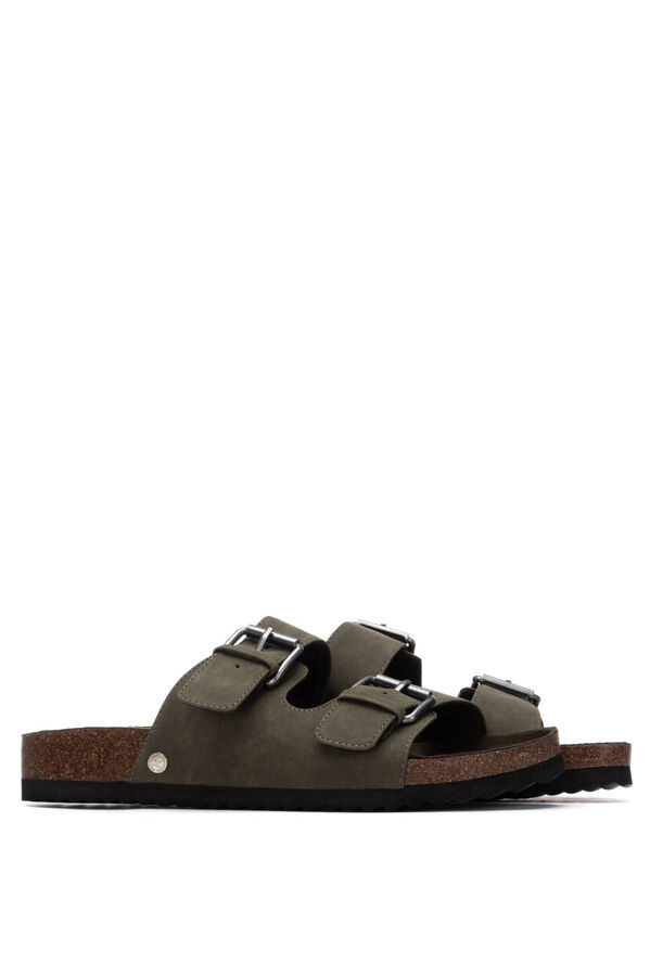 XTI Buckle bio sandal beige