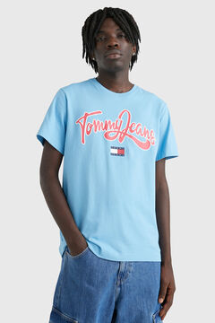 Springfield Camiseta de hombre de manga corta Tommy Jeans. azul indigo