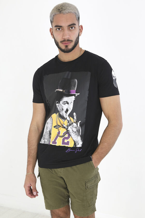 Springfield T-Shirt Chaplin kurze Ärmel schwarz