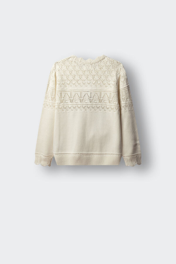 Springfield Kids Jersey bordados ni&ntilde;a blanco