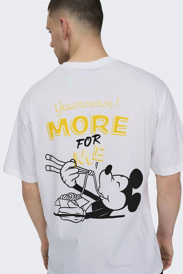 Springfield Camiseta disney mickey blanco