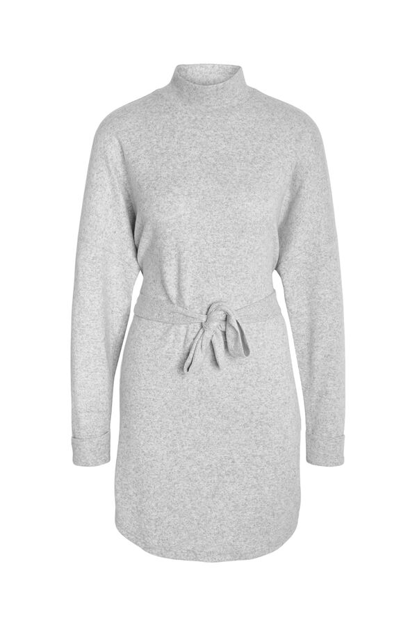 Noisy May Vestido de punto cuello alto gris