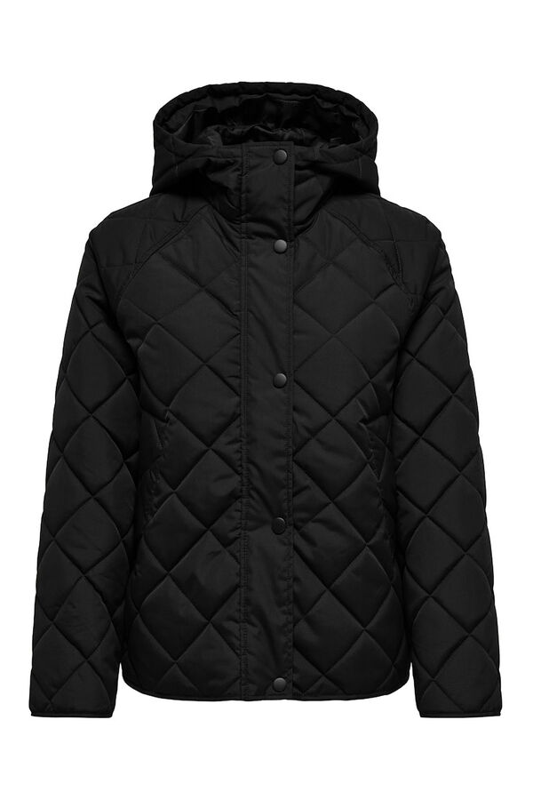 Only Chaqueta acolchada con capucha negro