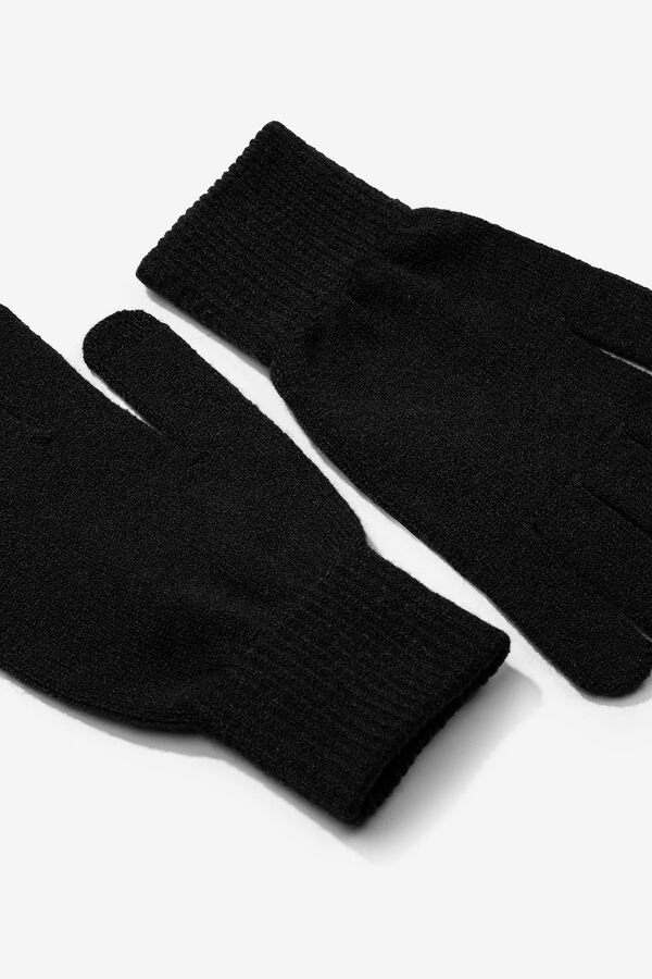 Tiffosi Guantes de malla negro