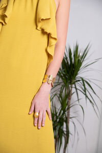 Cul Sac Vestido Bolonha Amarelo Mostarda