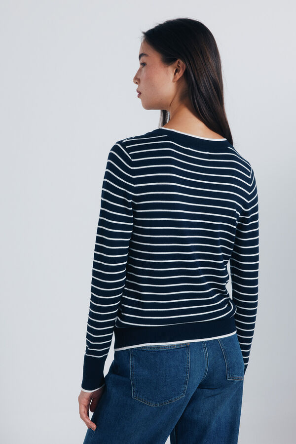 Springfield Fine jersey with buttons and cuffs blue