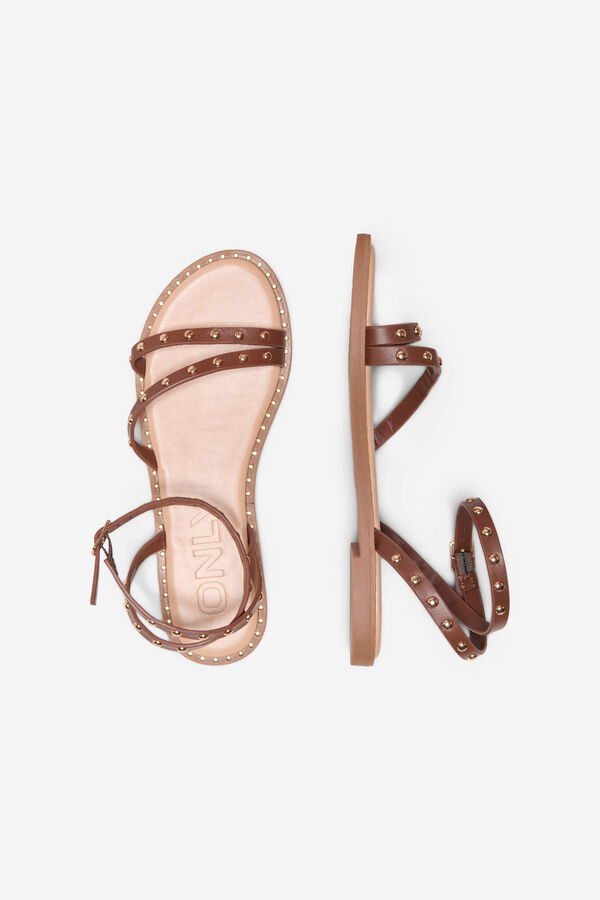 Only Studded flat sandal nude