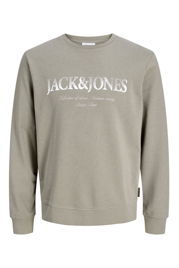 Jack & Jones PLUS Cotton short sleeve sweatshirt grey