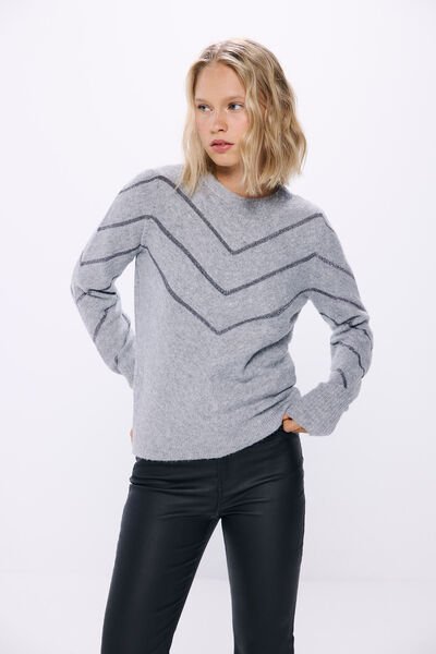 Springfield Jersey chevron lurex gris oscuro