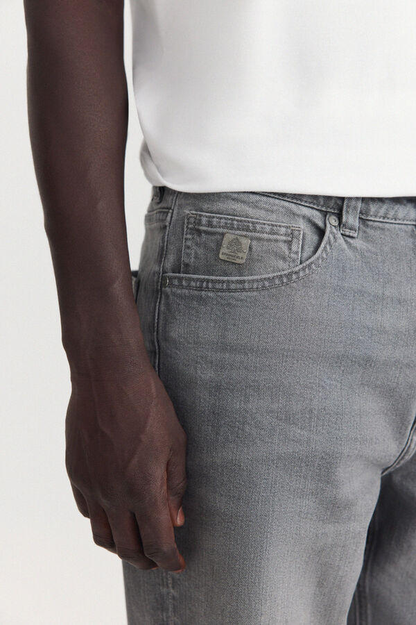 Springfield Grey regular fit washed jeans grey