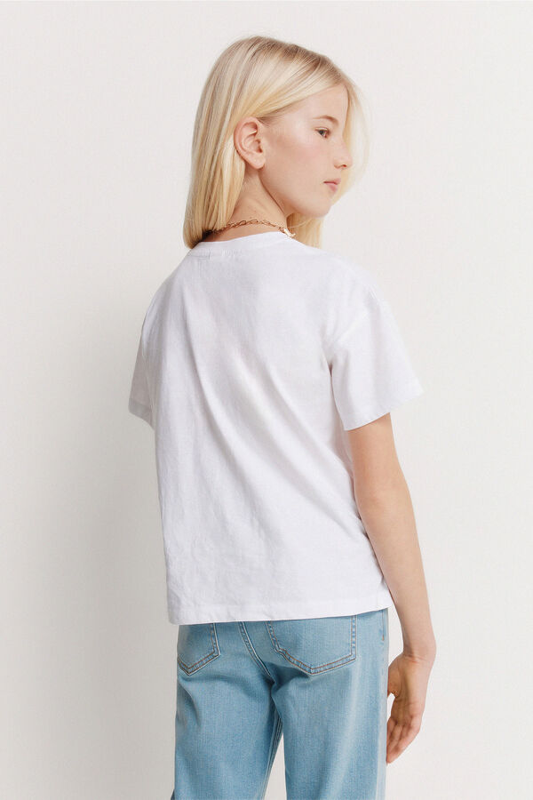 Springfield Kids Kaubojska majica kratkih rukava za devojčice Bela