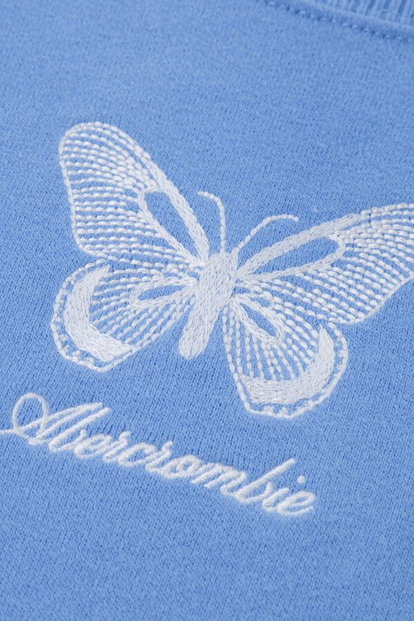 Abercrombie Kids Sudadera con cuello redondo azul