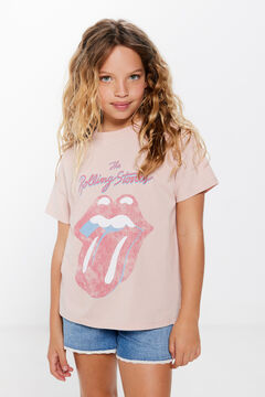 Springfield Rolling Stones lány póló rózsaszín