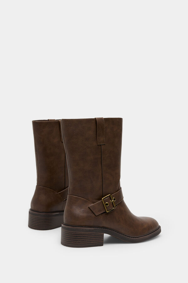 Springfield Bota de cano meia com efeito desgastado cor