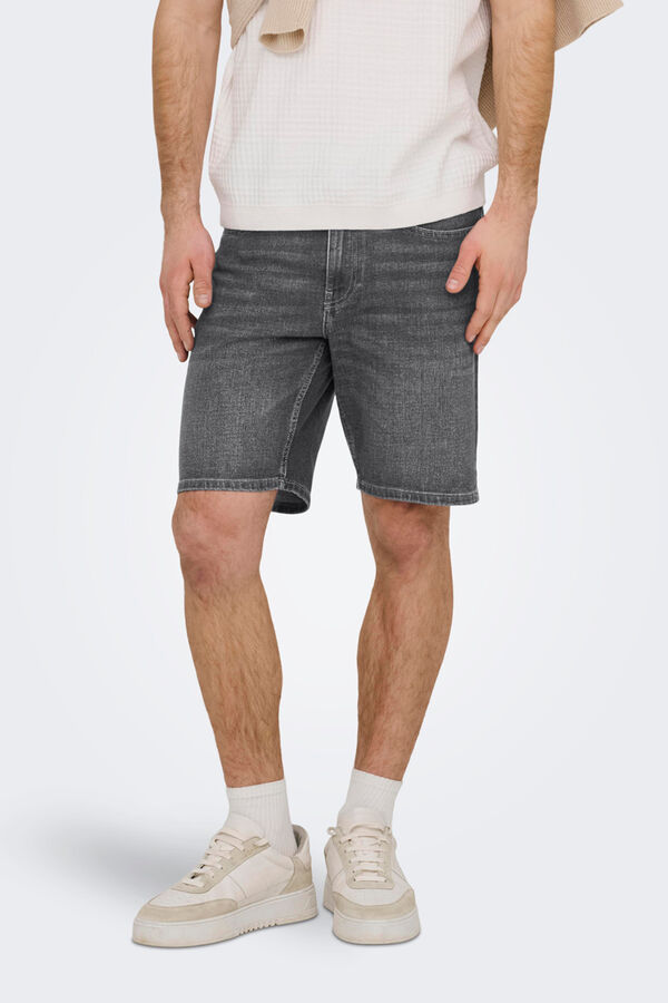 Only & Sons Denim Bermuda shorts grey