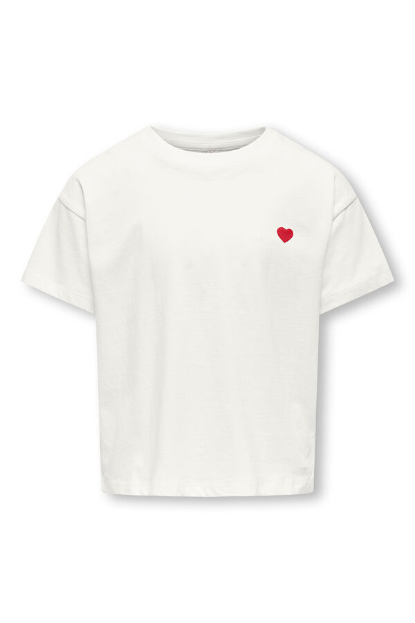 Only Girls Camiseta cropped manga corta blanco