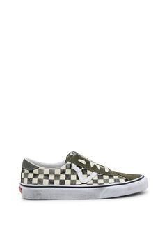Springfield Checked suede lace-up sneaker vert