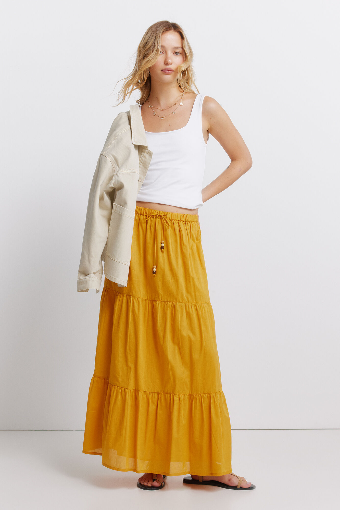 Springfield Ruffle midi skirt