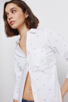 Springfield Camisa Oxford de algod&atilde;o com decote em V