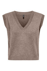 Only Weste mit V-Ausschnitt, spitz zulaufend Ausschnitt Grau