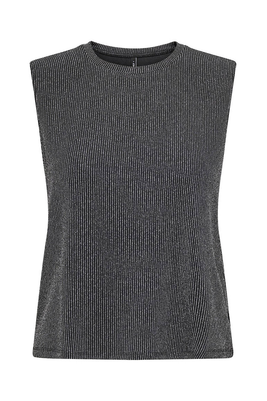 Top de glitter sin mangas