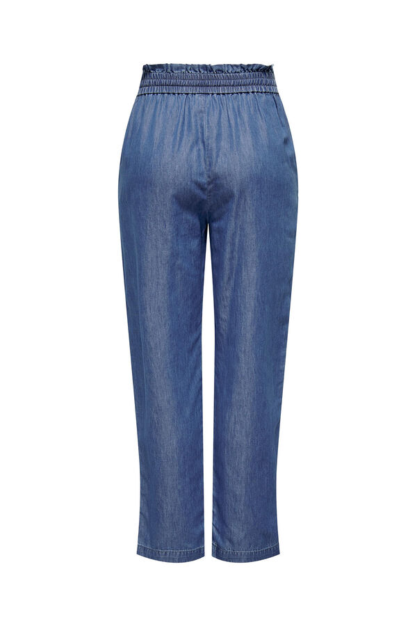 Springfield Fließende Jeans Tencel azulado