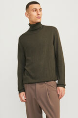 Jack & Jones Jersey b&aacute;sico de cuello alto verde