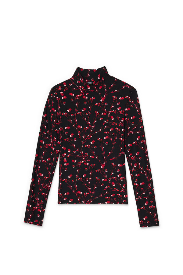 Inside Camiseta Cuello Alto Con Estam estampado