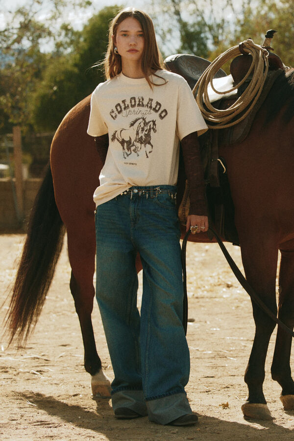 High Spirits Jeans Cuffed azul